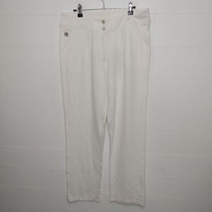 The Earth Collection Ecru 100% Cotton Full Length Pants